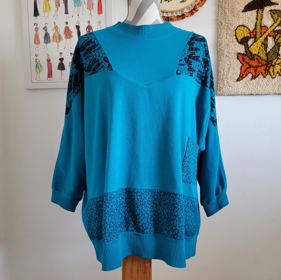 D.K. Gold | 80s Vintage Oversized Sweatshirt - Picture 1 of 5